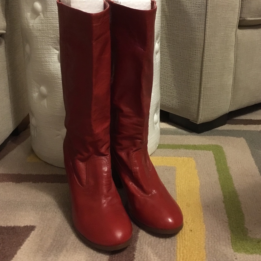 Miz Mooz Red Leather Boots